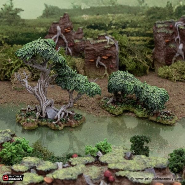 Tabletop Terrain Terrain Swamp Scatter - The Gloaming Swamp