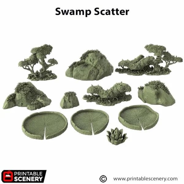 Tabletop Terrain Terrain Swamp Scatter - The Gloaming Swamp
