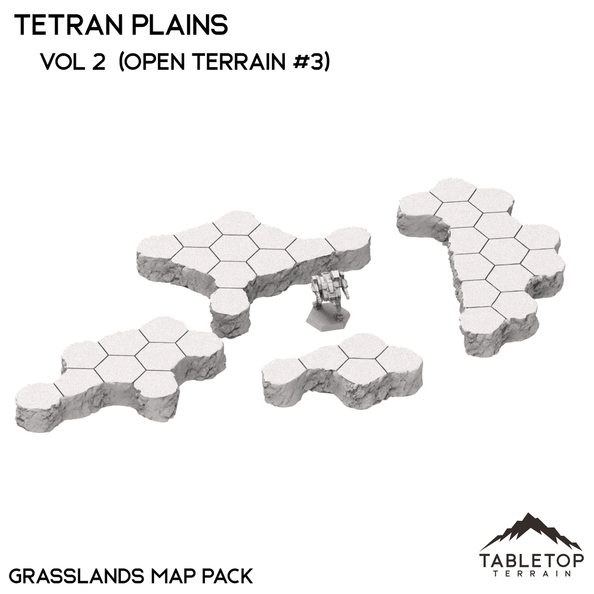 Tabletop Terrain Terrain Tetran Plains Map Hill Sets - Hextech - 6mm