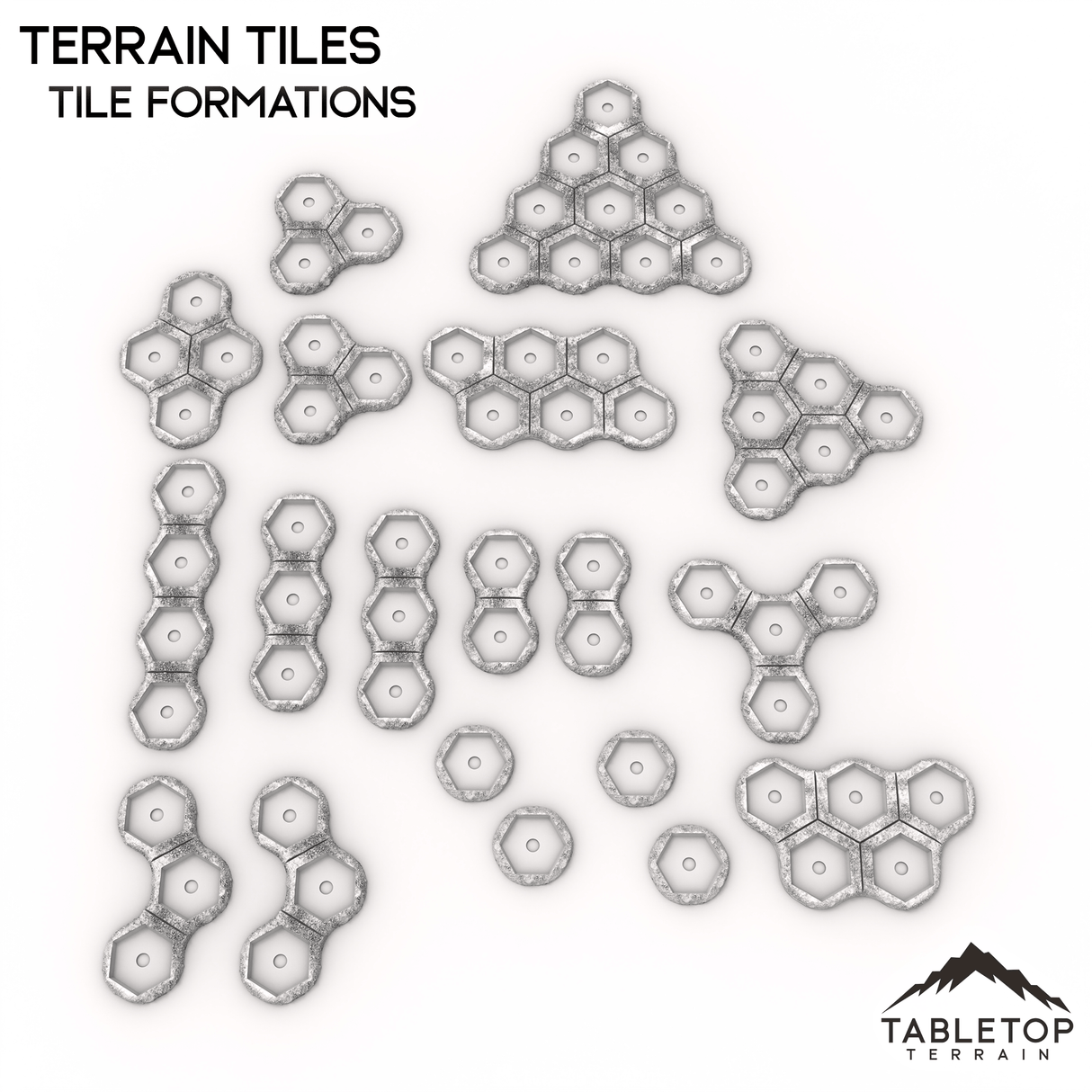 Tabletop Terrain Terrain Tile Formations HEXTECH Terrain Tiles - 6mm