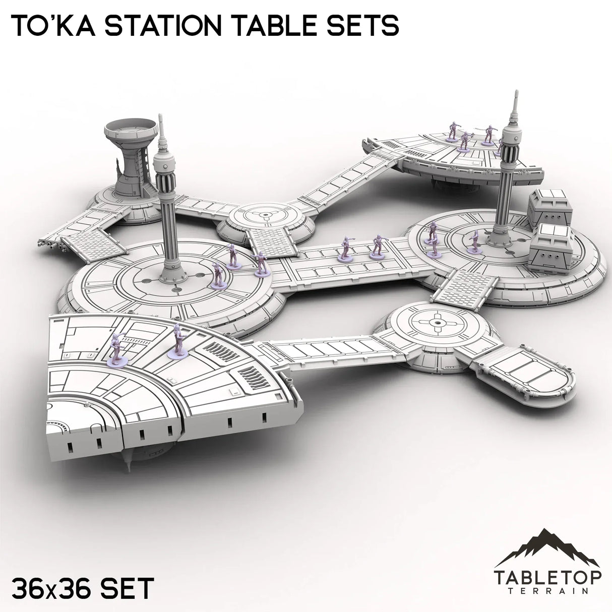 Tabletop Terrain Terrain To'ka Station Table Sets