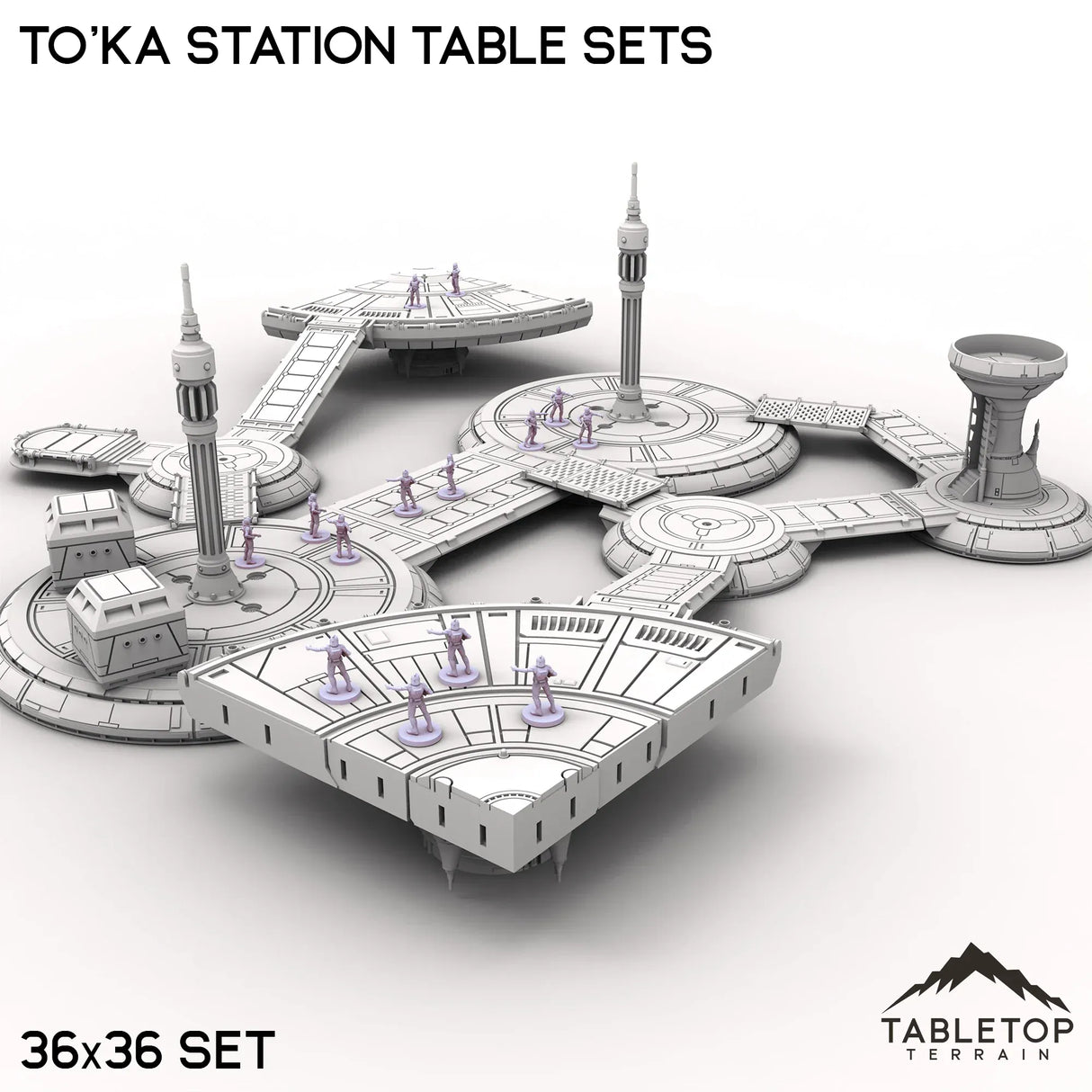 Tabletop Terrain Terrain To'ka Station Table Sets