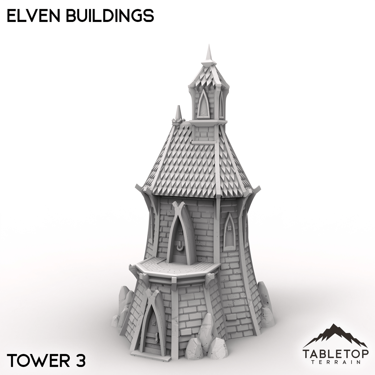 Tabletop Terrain Terrain Tower 3 / 32mm Elven Buildings