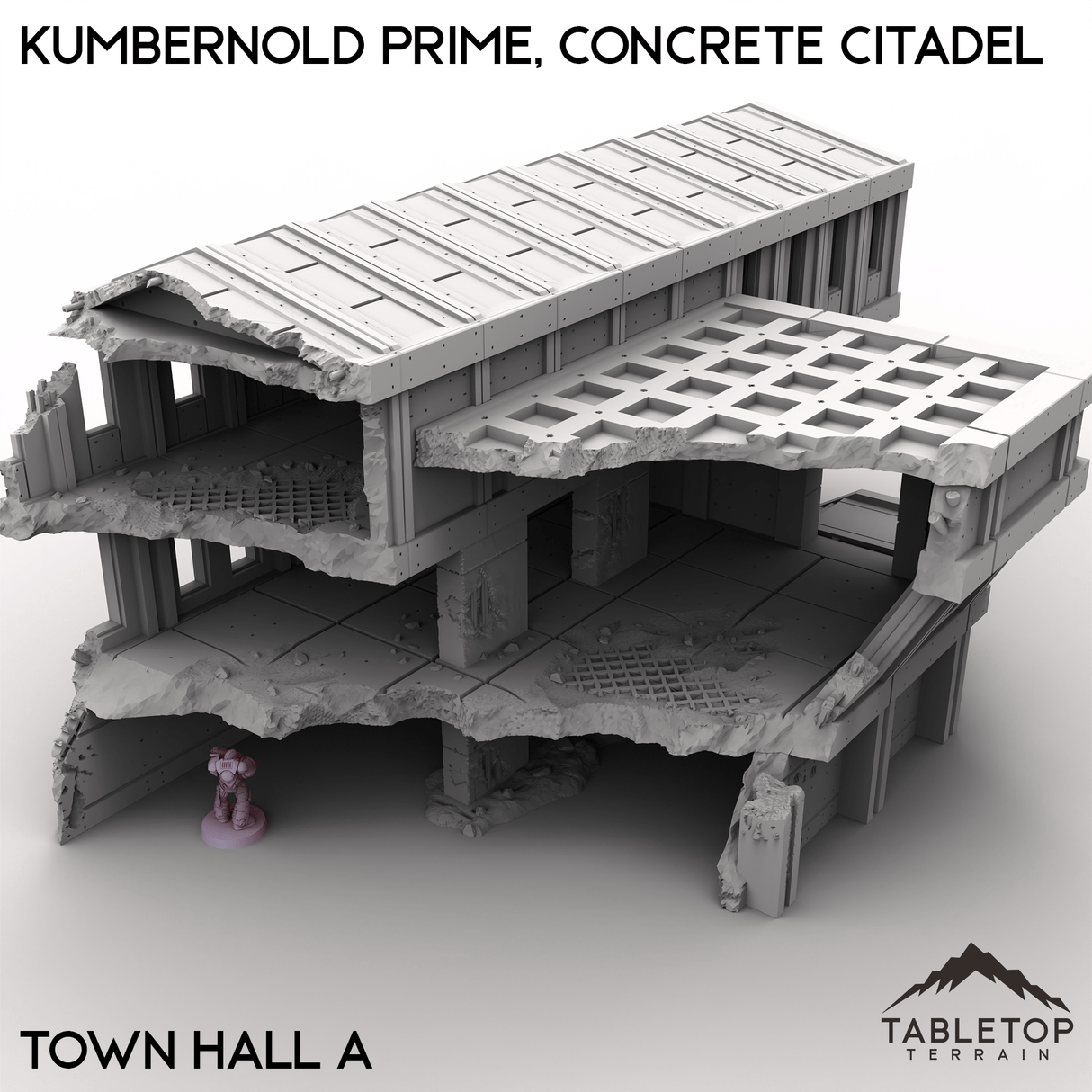Tabletop Terrain Terrain Town Hall A / 28/32mm Kumbernold Prime, Concrete Citadel