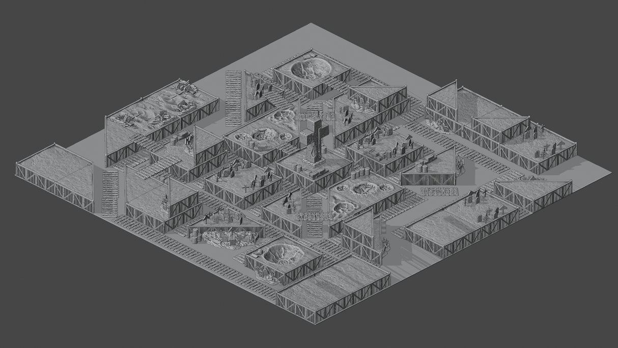 Tabletop Terrain Terrain Trench Wars - Full Table Collection