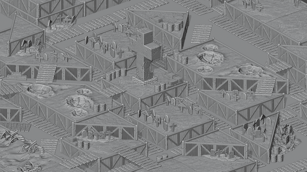 Tabletop Terrain Terrain Trench Wars - Full Table Collection