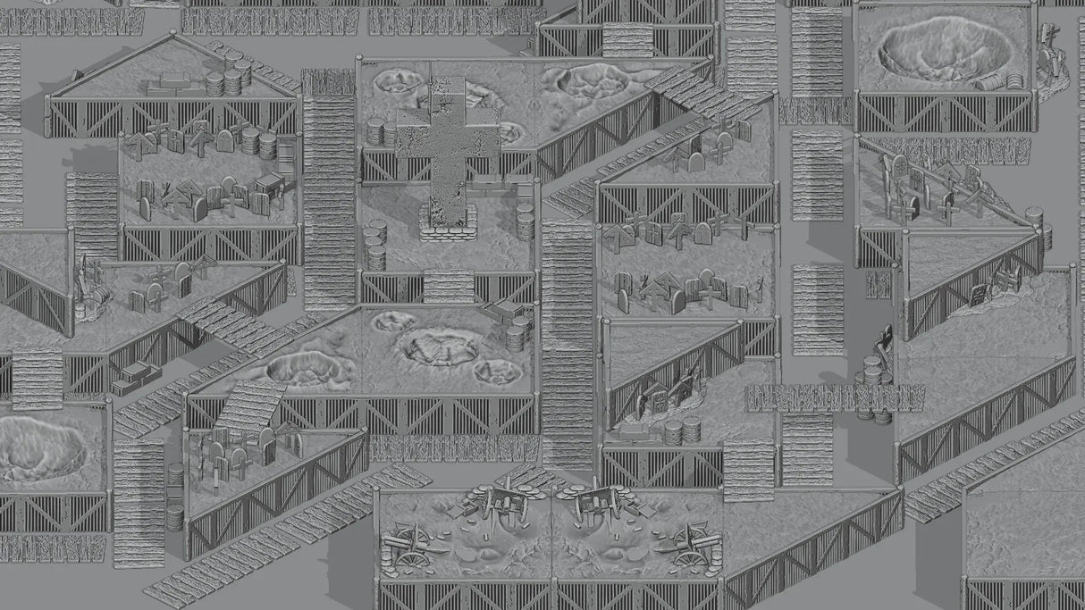 Tabletop Terrain Terrain Trench Wars - Full Table Collection