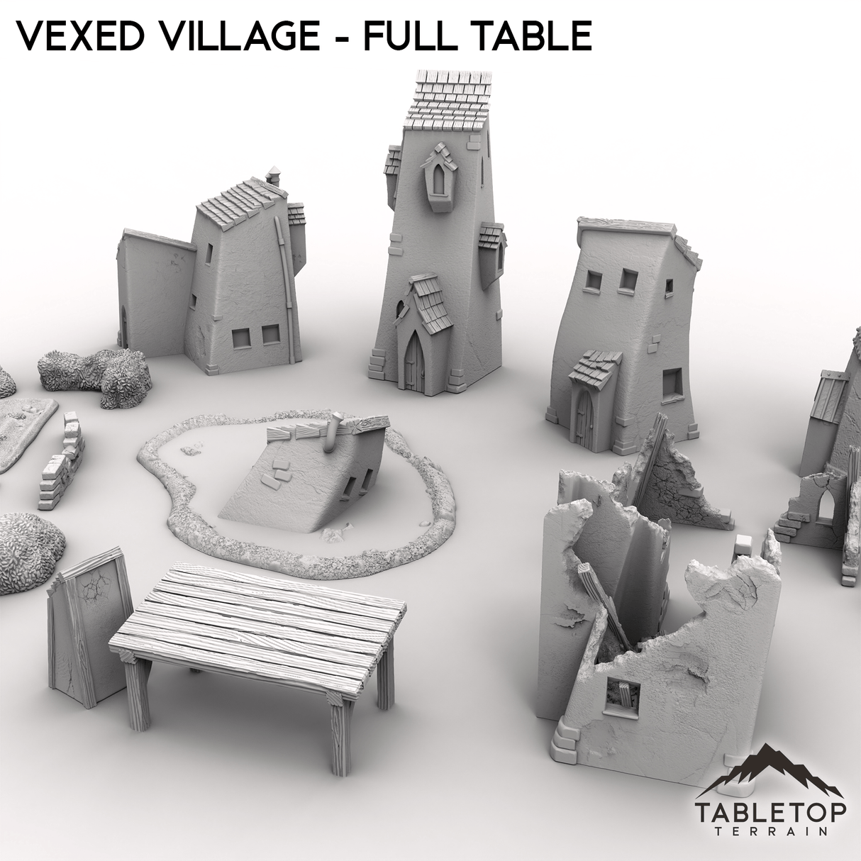 Tabletop Terrain Terrain Vexed Village - Full Table