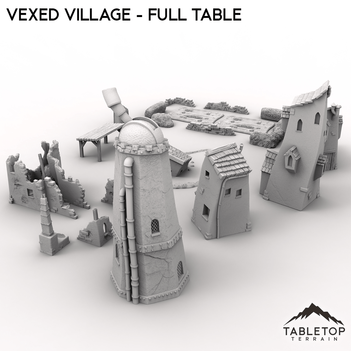 Tabletop Terrain Terrain Vexed Village - Full Table