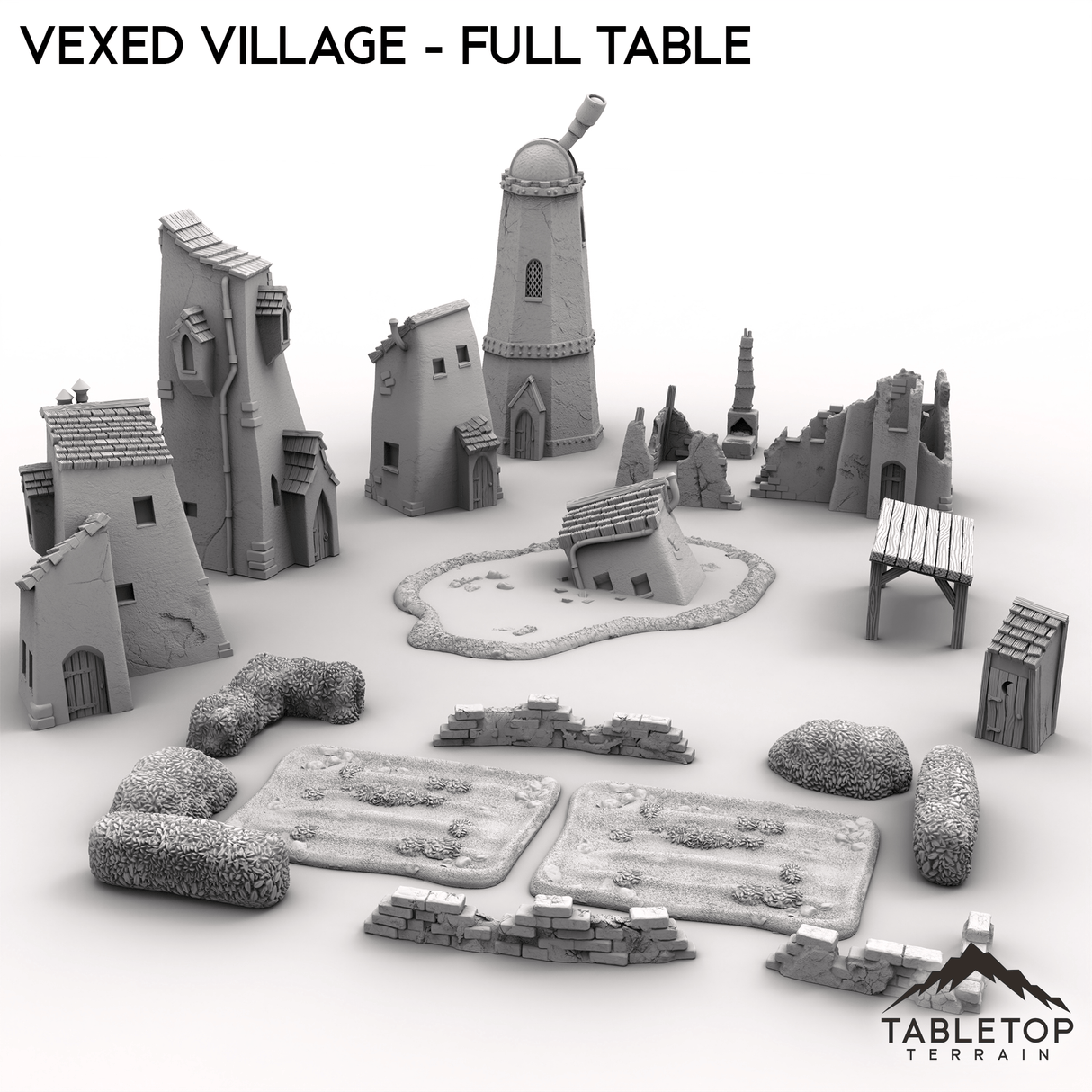 Tabletop Terrain Terrain Vexed Village - Full Table