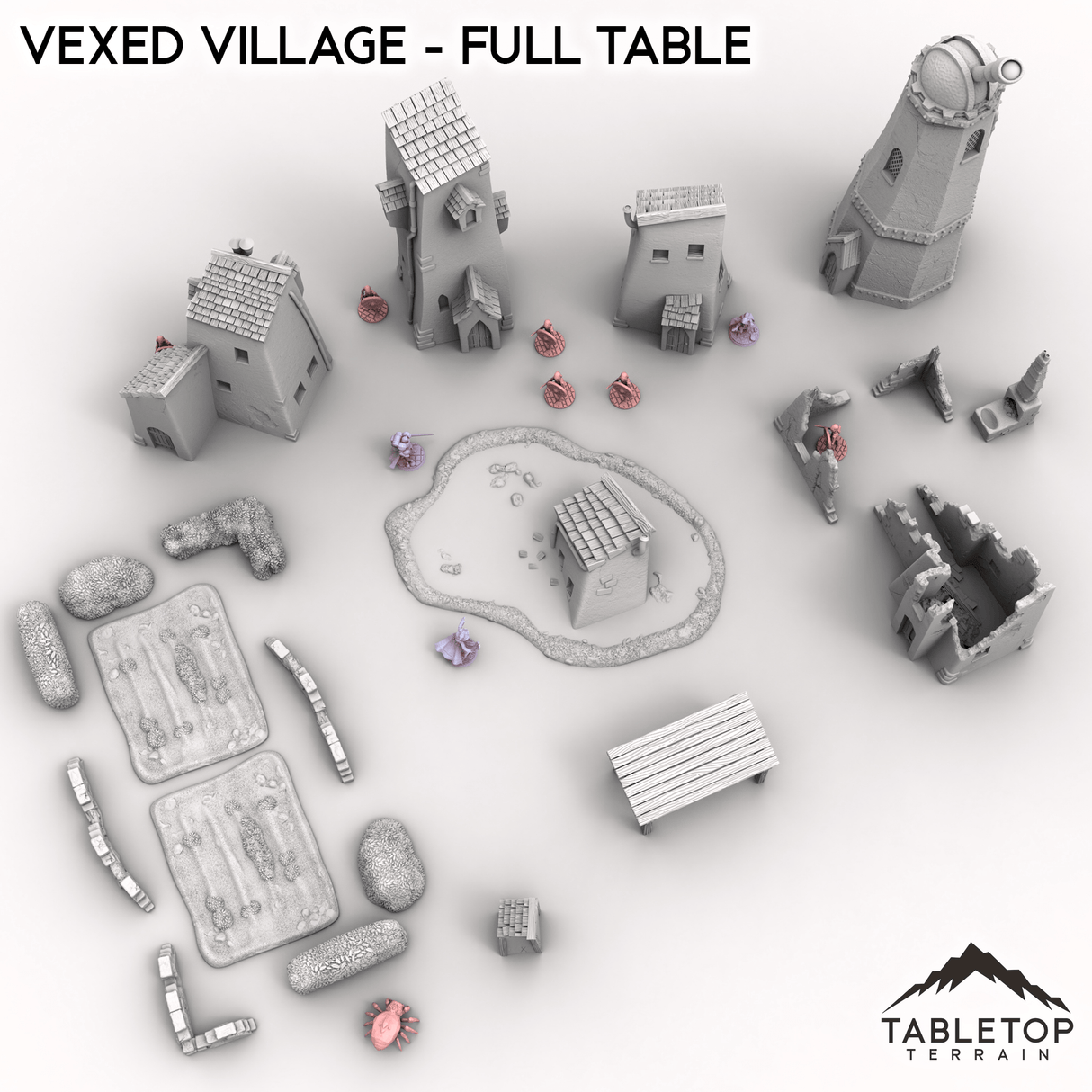 Tabletop Terrain Terrain Vexed Village - Full Table