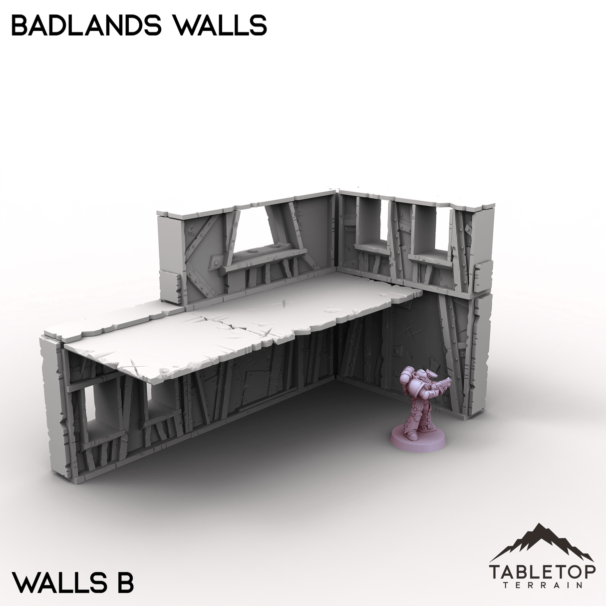 Tabletop Terrain Terrain Walls B / 32mm Badlands Walls