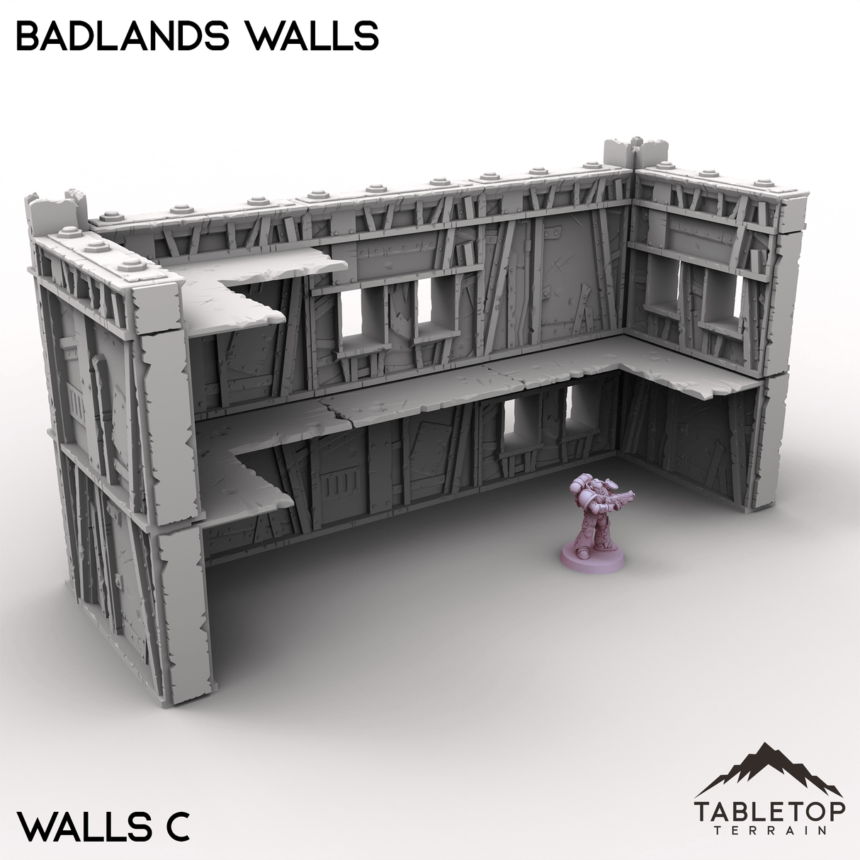 Tabletop Terrain Terrain Walls C / 32mm Badlands Walls