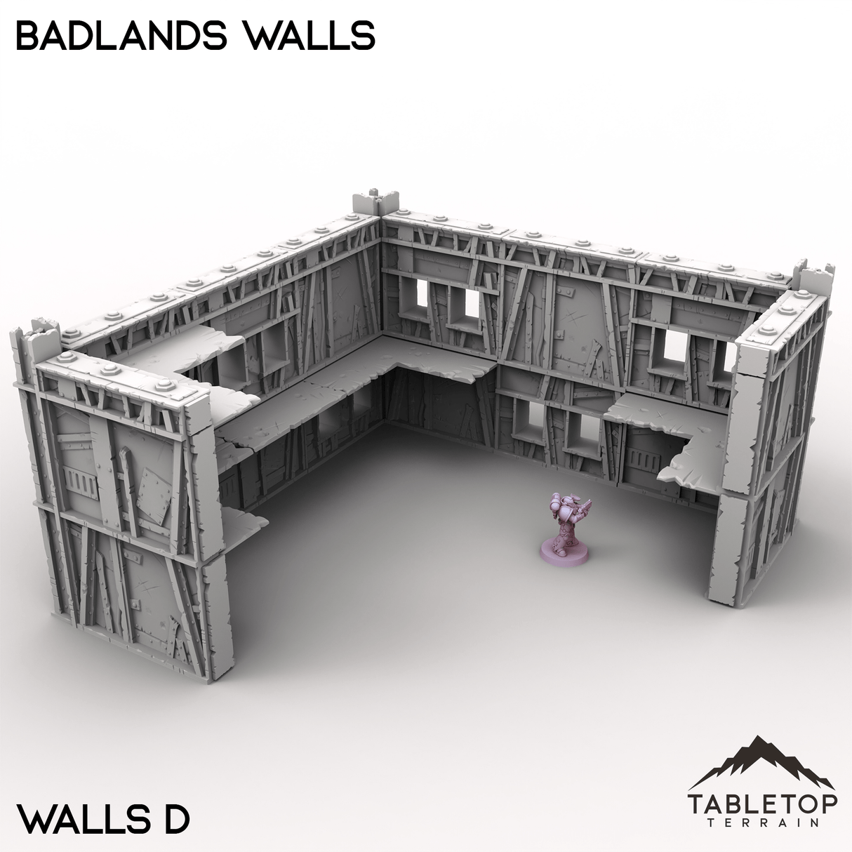 Tabletop Terrain Terrain Walls D / 32mm Badlands Walls