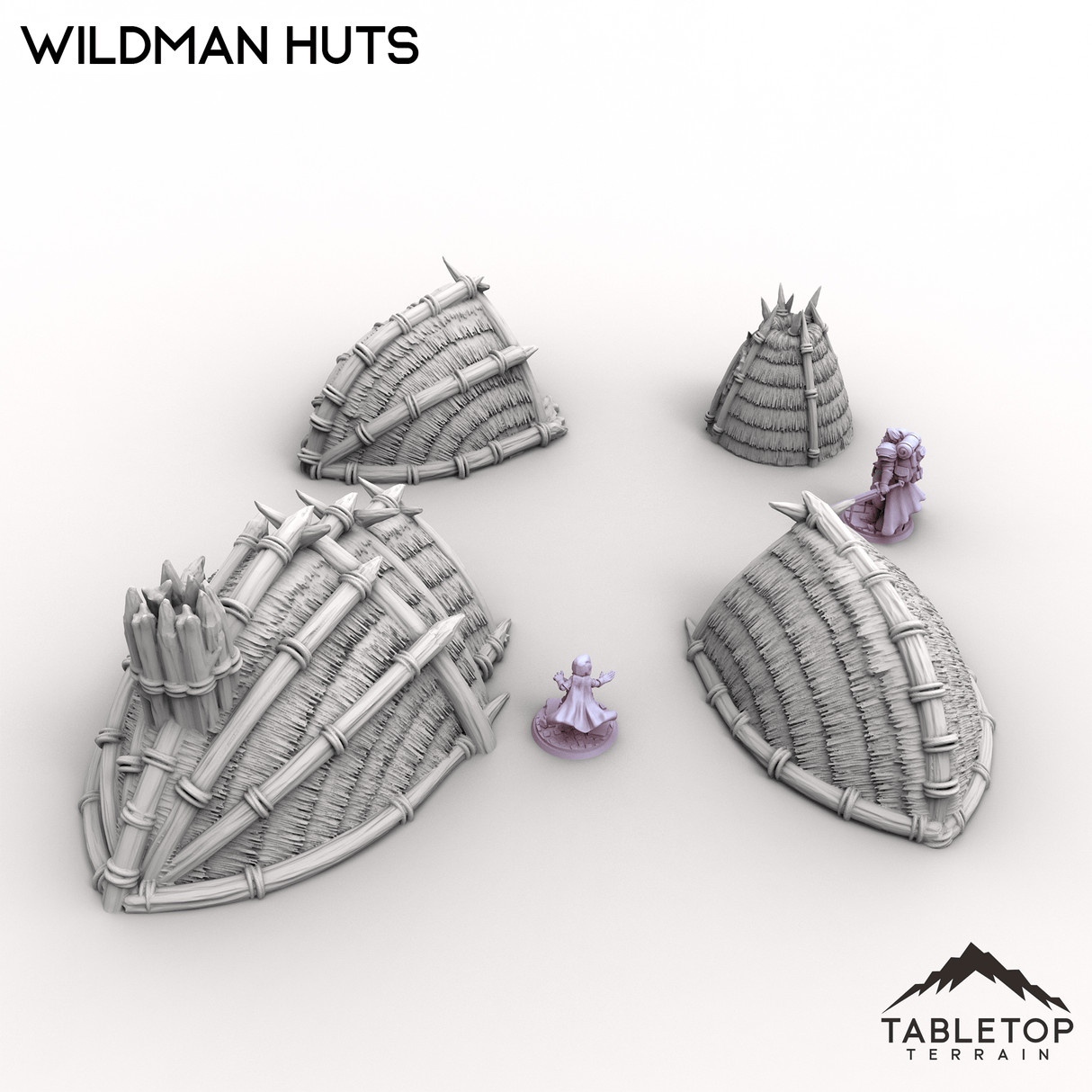 Tabletop Terrain Terrain Wildman Huts - Kingdom of Saxonia