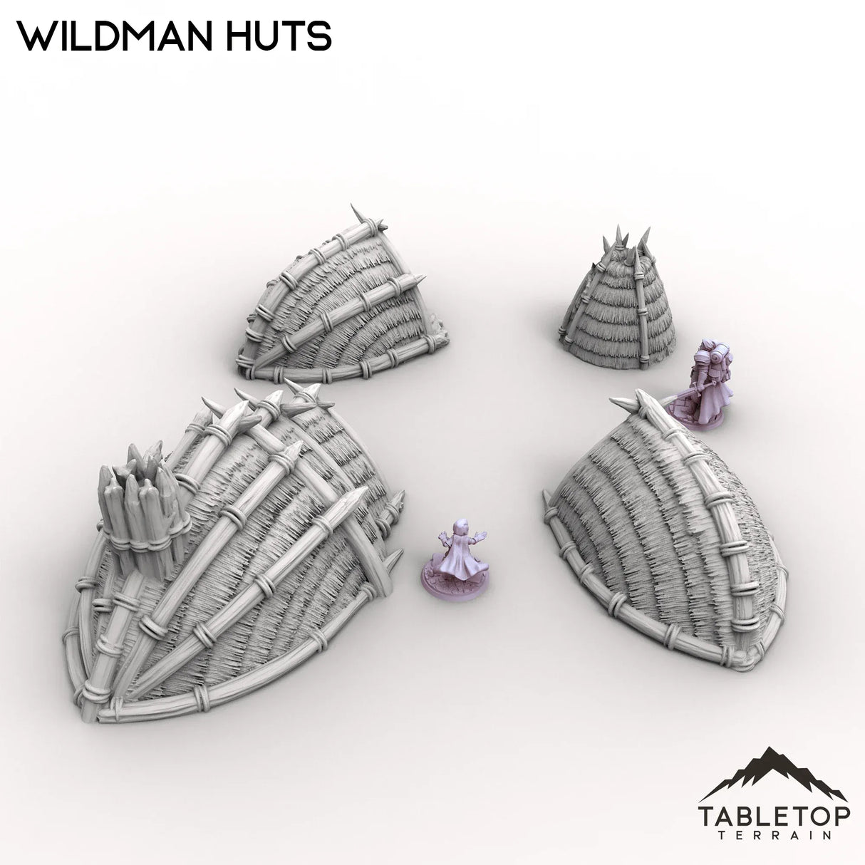Tabletop Terrain Terrain Wildman Huts - Kingdom of Saxonia
