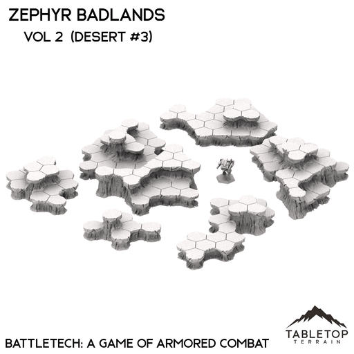 Tabletop Terrain Terrain Zephyr Badlands Map Hill Sets - Hextech - 6mm