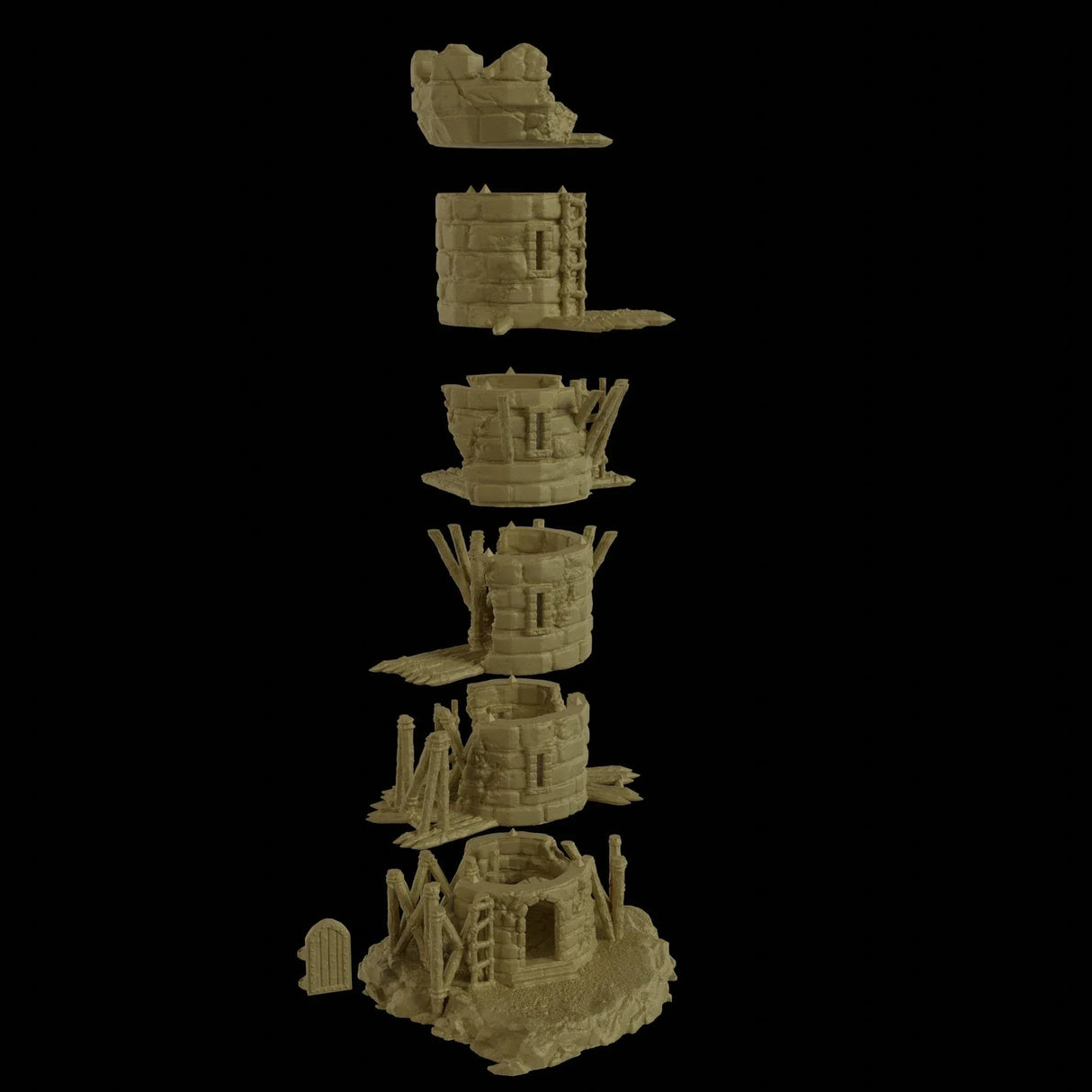 Tabletop Terrain Tower Corrupted Lookout Tower