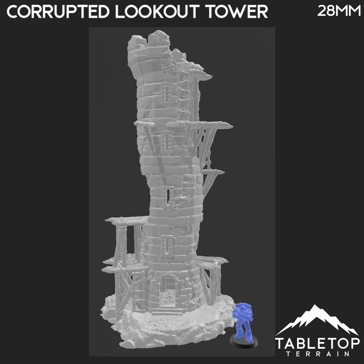 Tabletop Terrain Tower Corrupted Lookout Tower