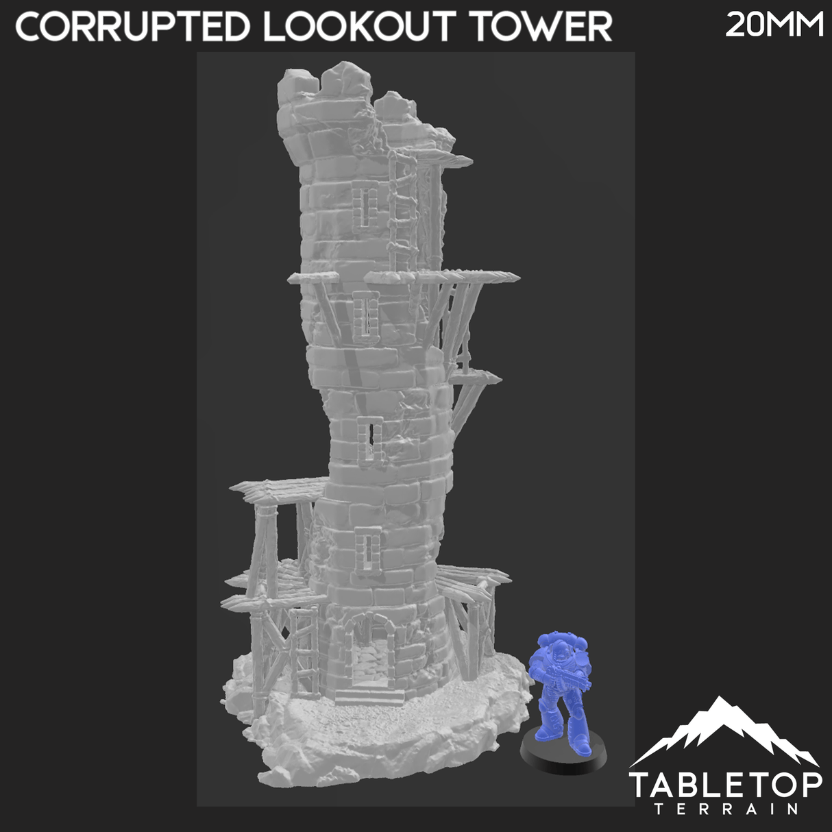 Tabletop Terrain Tower Corrupted Lookout Tower