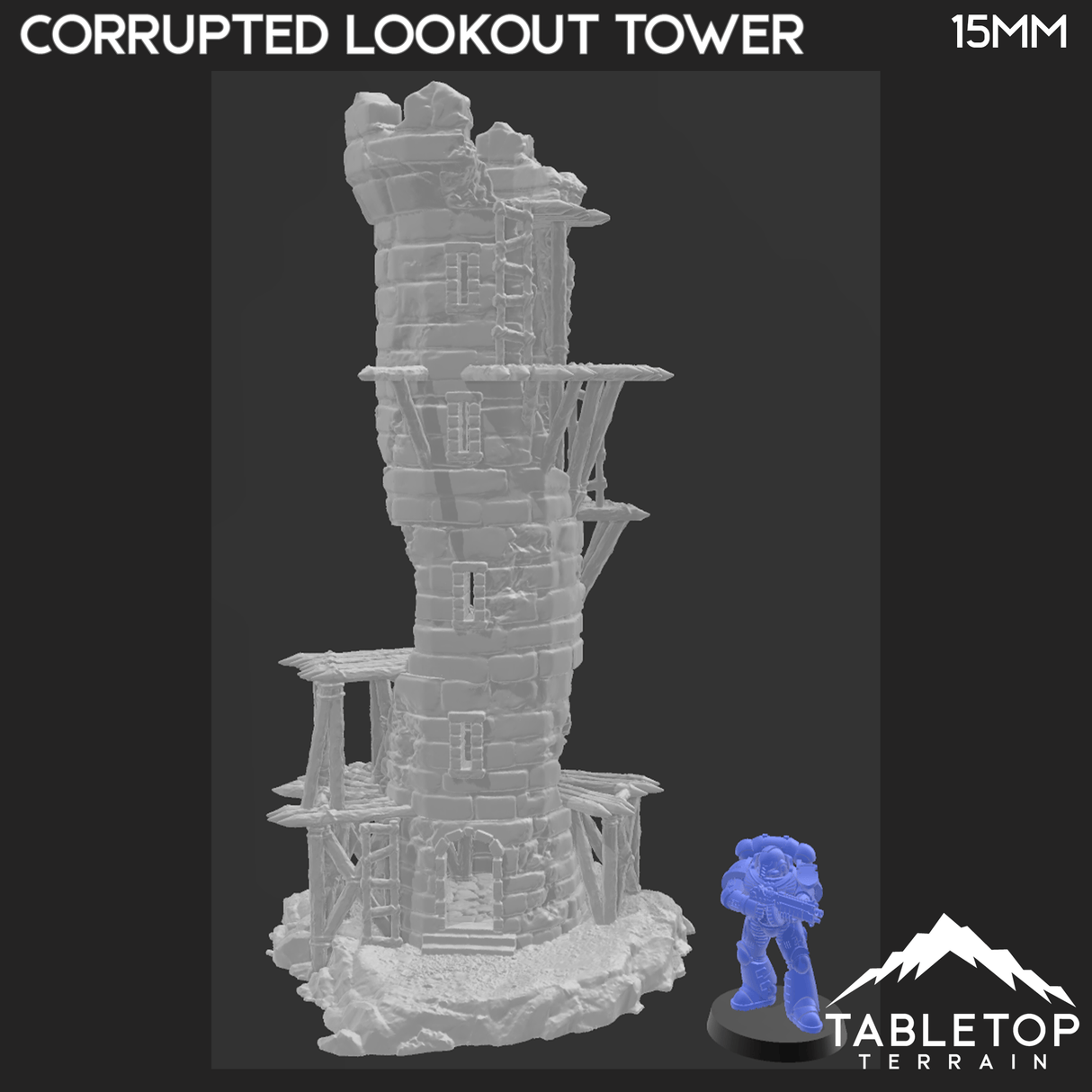 Tabletop Terrain Tower Corrupted Lookout Tower