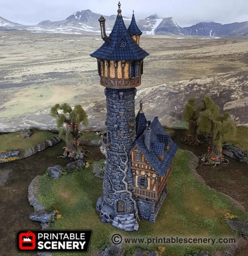 Tabletop Terrain Tower Evil Sorcerer's Tower - Fantasy Tower