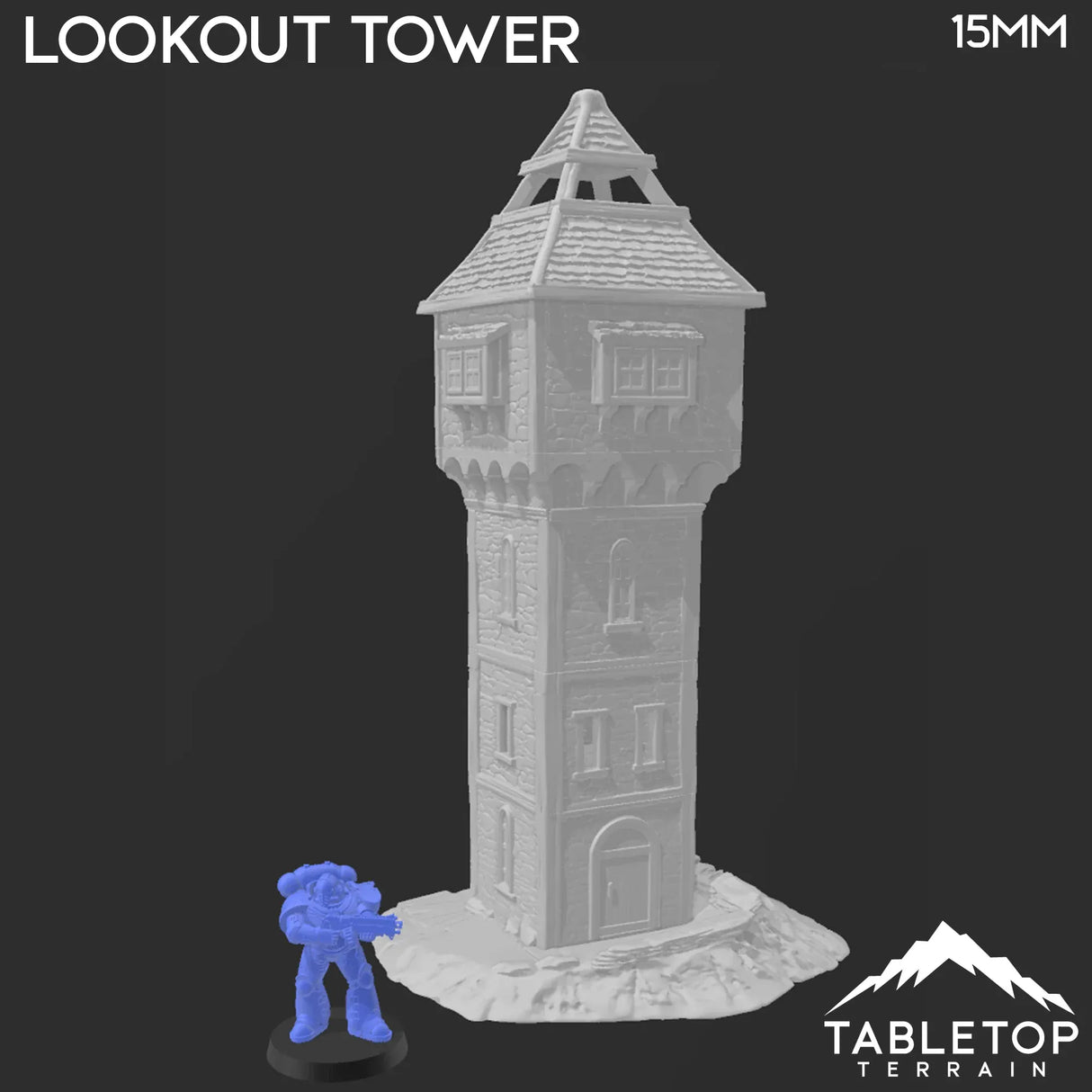 Tabletop Terrain Tower Lookout Tower - Town of Grexdale - Fantasy Tower