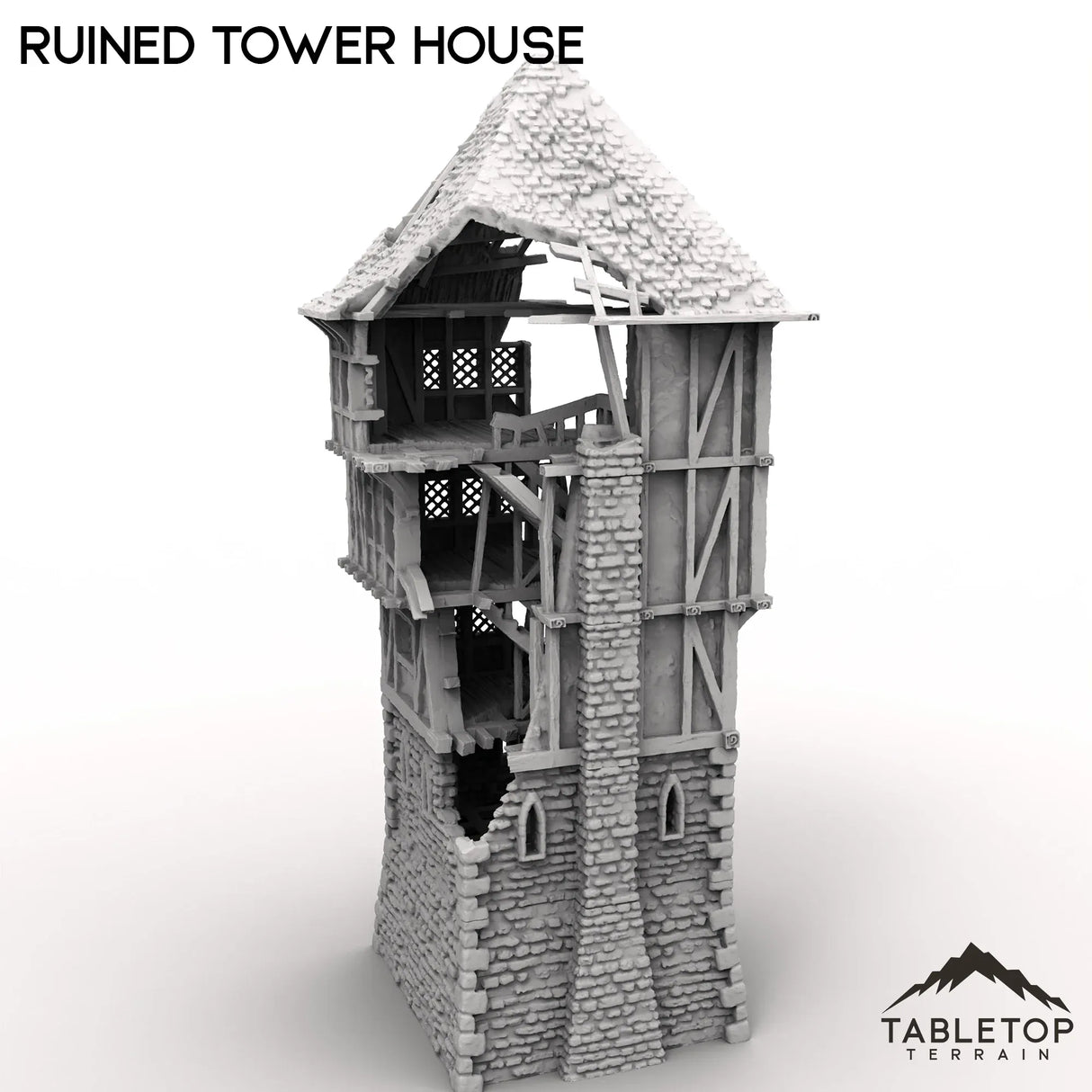 Tabletop Terrain Tower Ruined Tower House