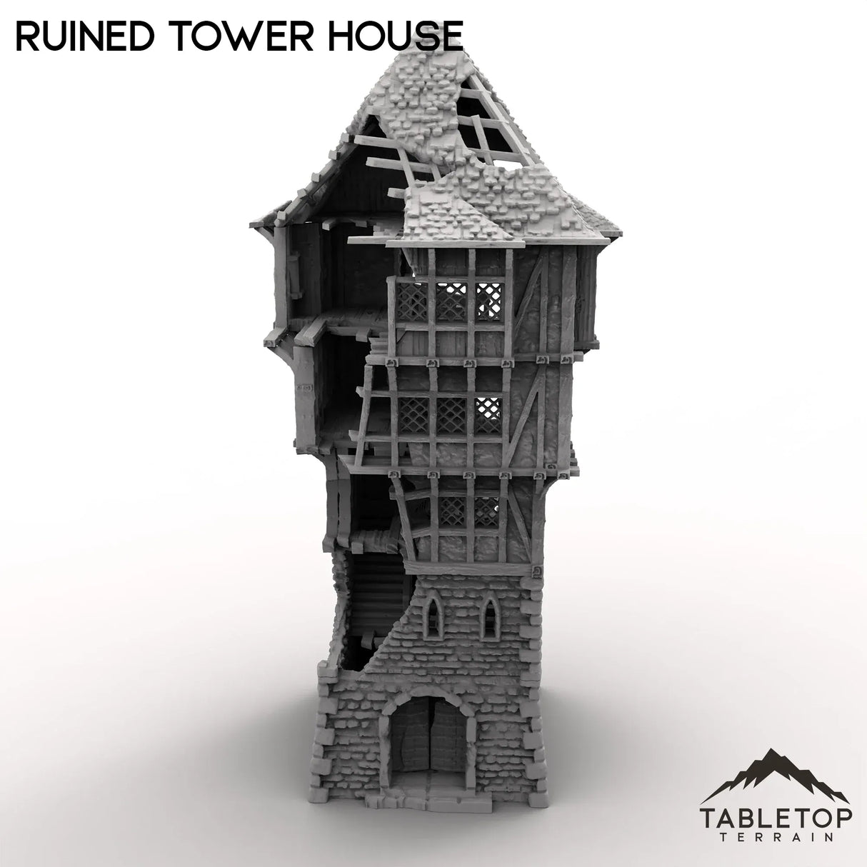 Tabletop Terrain Tower Ruined Tower House