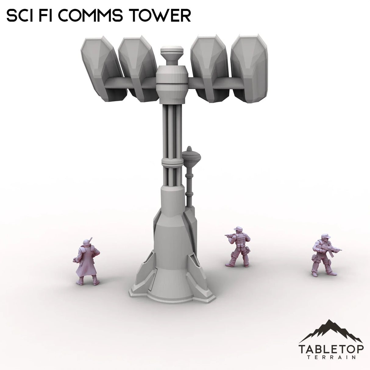 Tabletop Terrain Tower Sci Fi Comms Tower