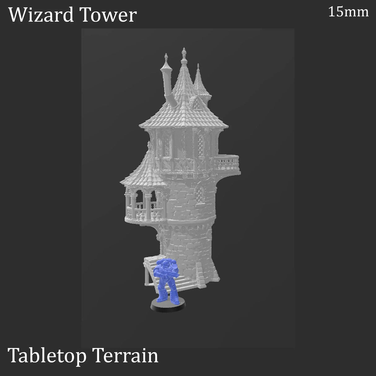 Tabletop Terrain Tower Wizard Tower - Fantasy Tower