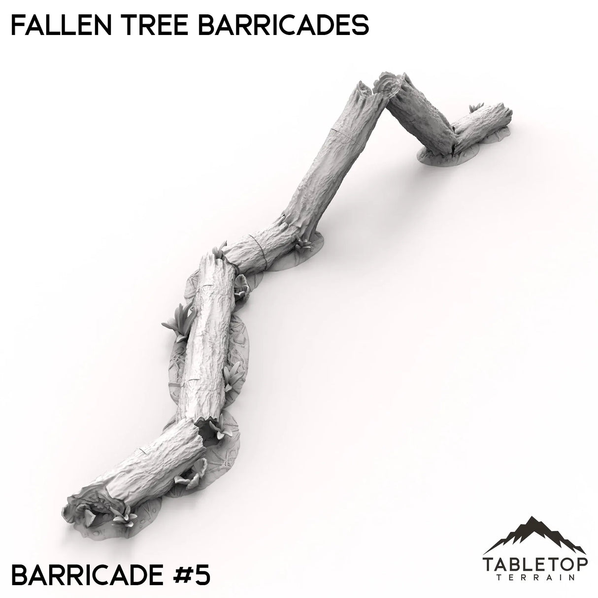 Tabletop Terrain Trees 40mm / B5 Fallen Tree Barricades