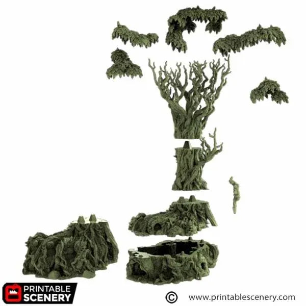 Tabletop Terrain Trees Giant Swamp Tree and Hovel - The Gloaming Swamp
