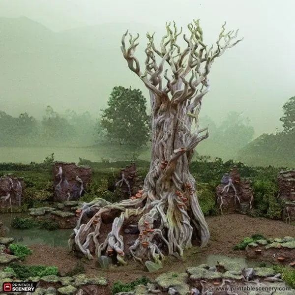 Tabletop Terrain Trees Giant Swamp Tree and Hovel - The Gloaming Swamp