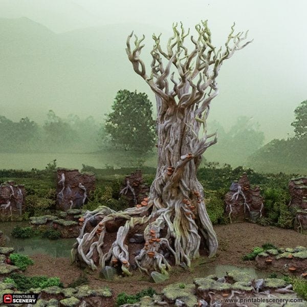 Tabletop Terrain Trees Giant Swamp Tree and Hovel - The Gloaming Swamp