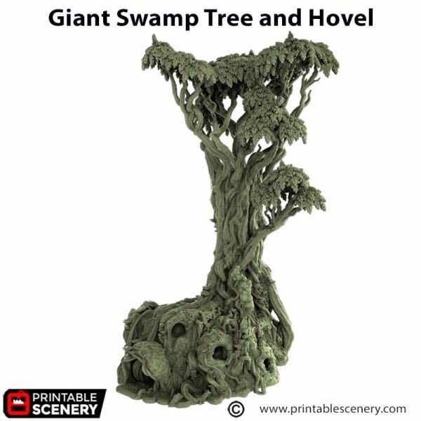 Tabletop Terrain Trees Giant Swamp Tree and Hovel - The Gloaming Swamp