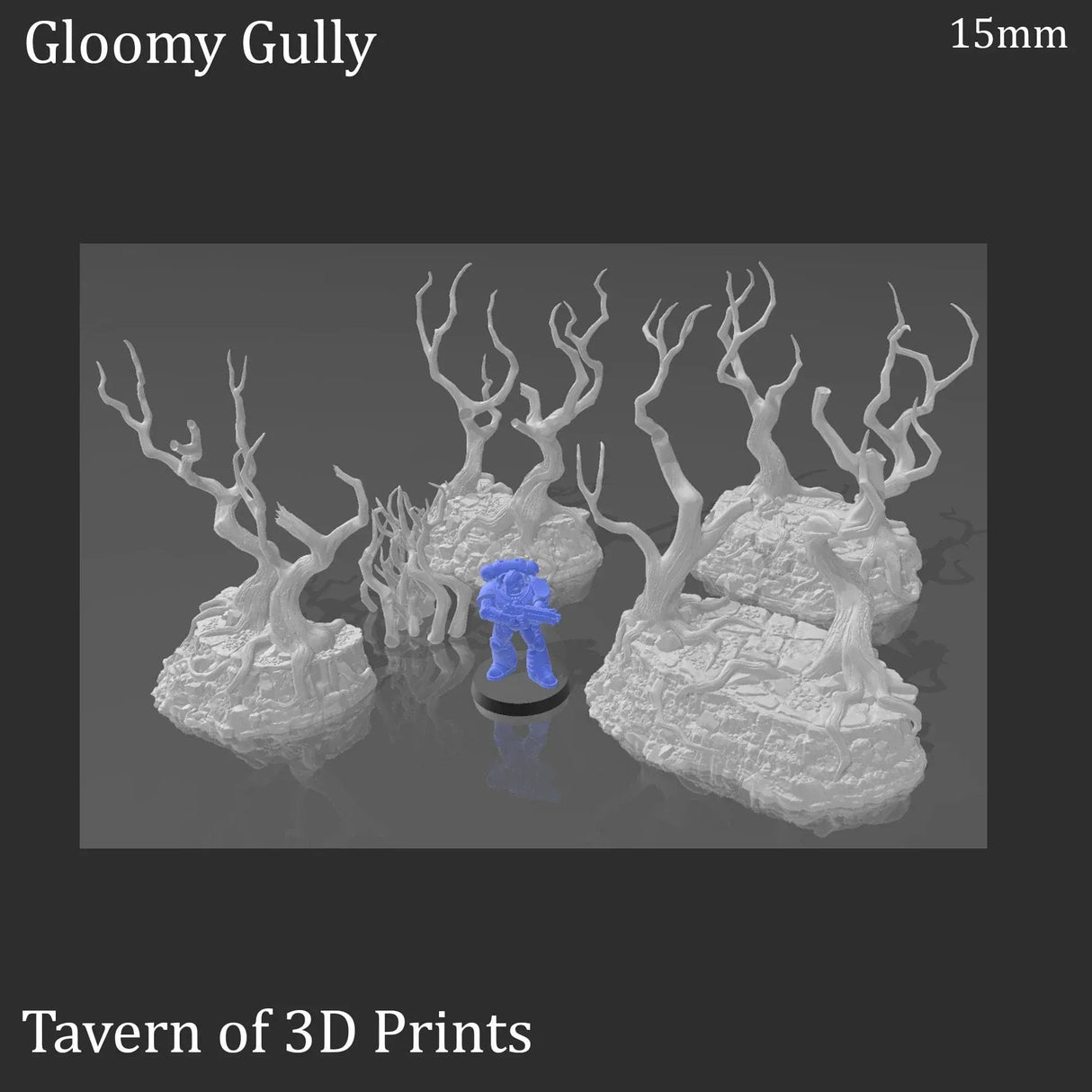 Tabletop Terrain Trees Gloomy Gully - Trees - Fantasy Scatter Terrain