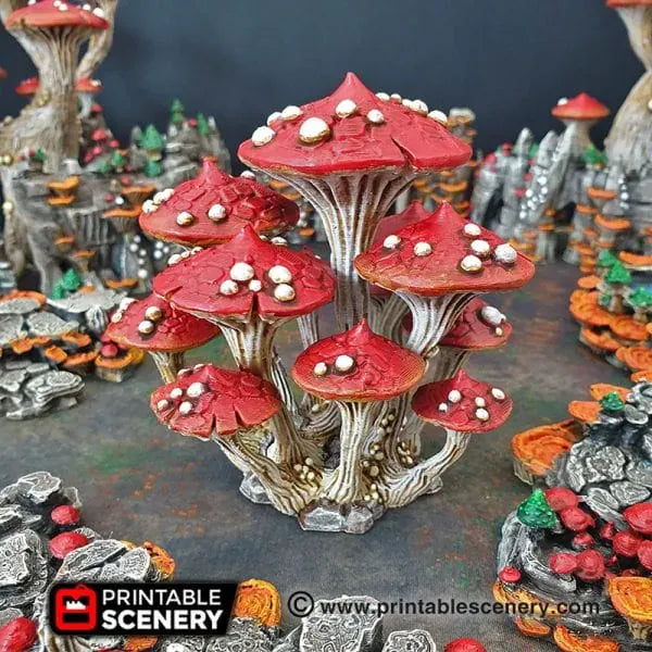 Tabletop Terrain Trees Magic Mushroom Clusters - Fantasy Scatter Terrain / Trees