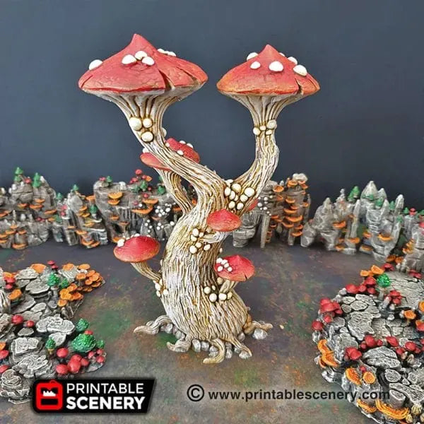 Tabletop Terrain Trees Magic Mushrooms - Fantasy Scatter Terrain / Trees
