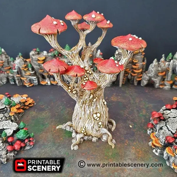 Tabletop Terrain Trees Magic Mushrooms - Fantasy Scatter Terrain / Trees