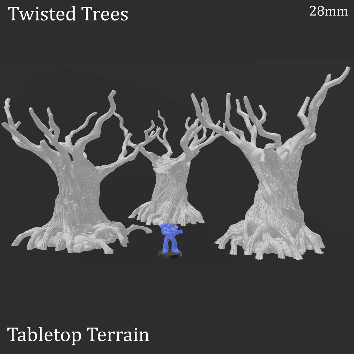 Tabletop Terrain Trees Twisted Trees - Scatter Terrain Trees