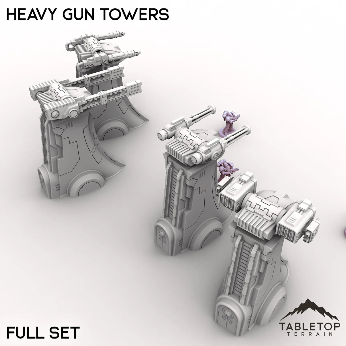 Tabletop Terrain Turrets Heavy Gun Towers