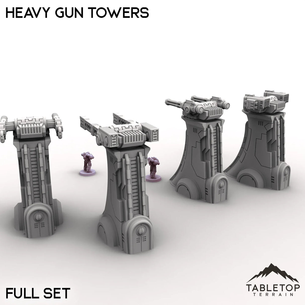 Tabletop Terrain Turrets Heavy Gun Towers