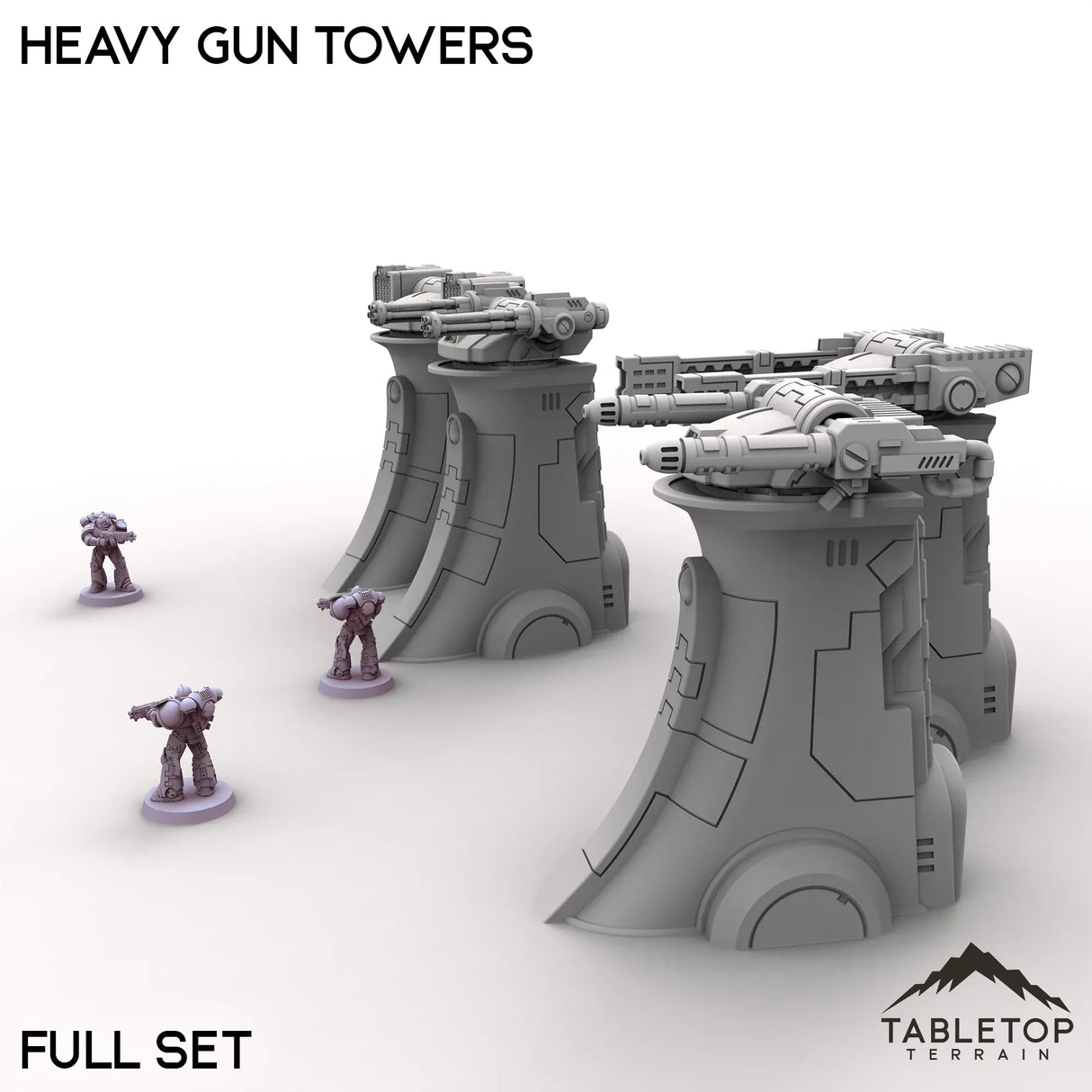 Tabletop Terrain Turrets Heavy Gun Towers