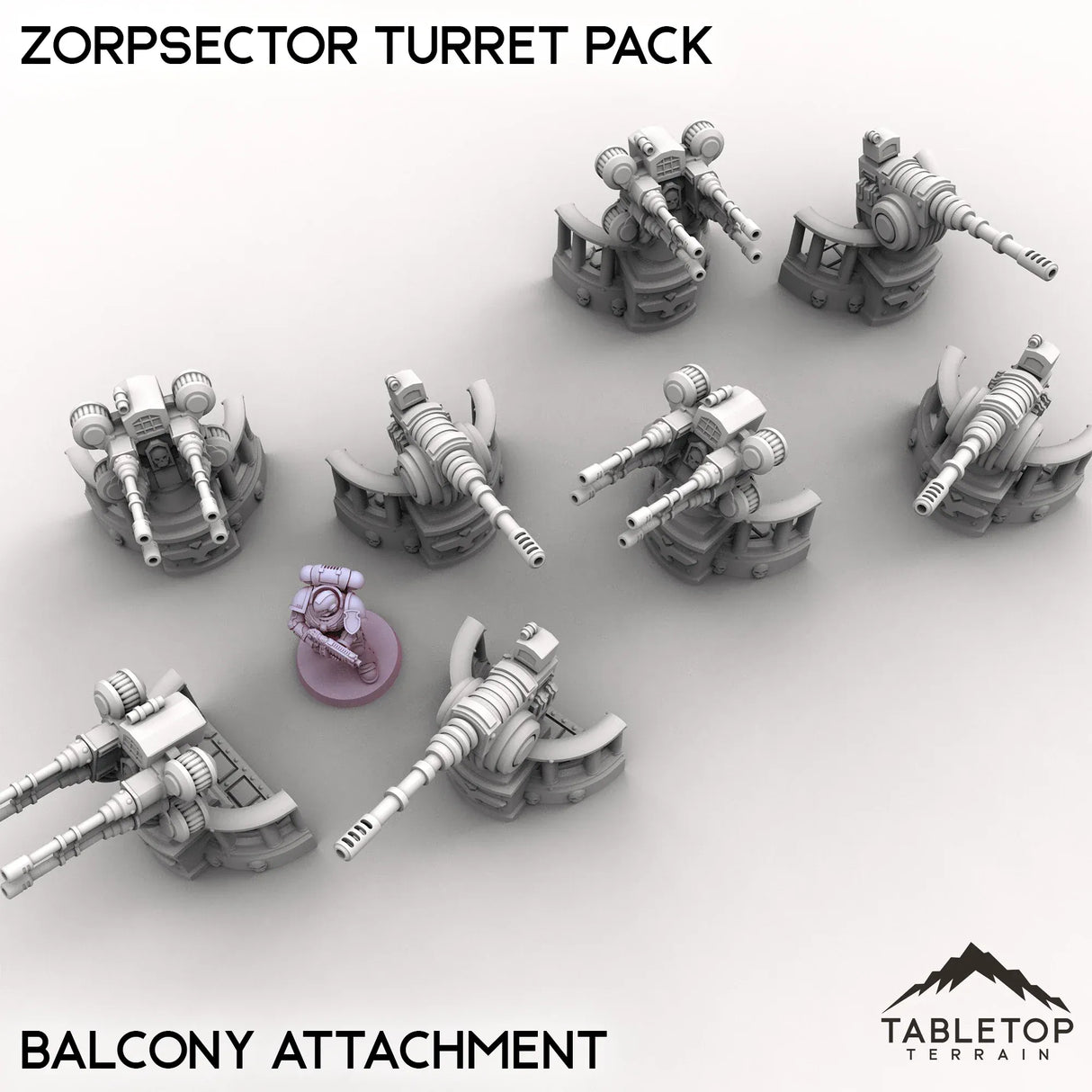 Tabletop Terrain Turrets Zorpsector Turret Pack
