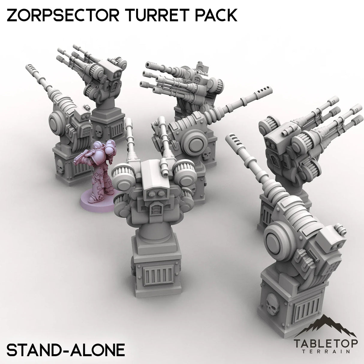 Tabletop Terrain Turrets Zorpsector Turret Pack