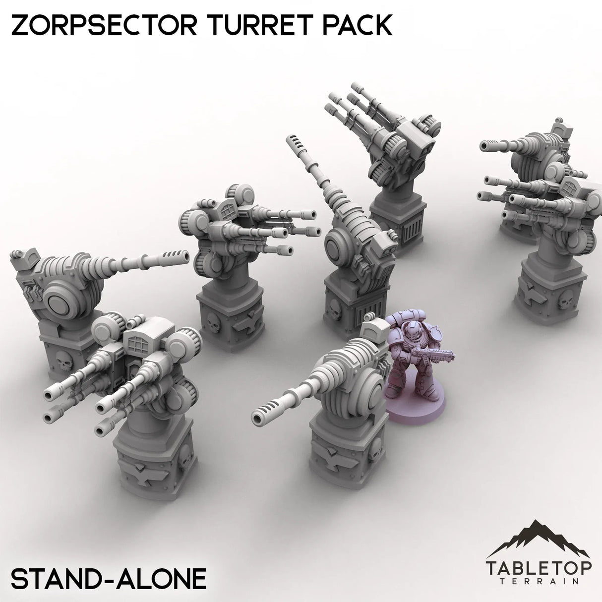 Tabletop Terrain Turrets Zorpsector Turret Pack