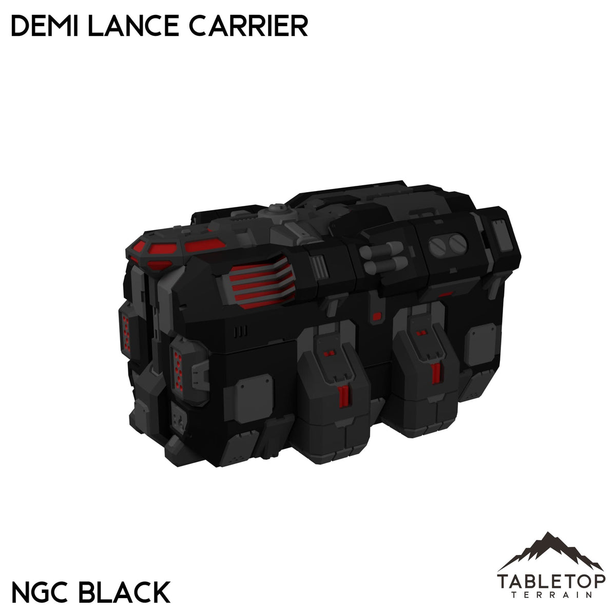 Tabletop Terrain Vehicle Demi Lance Carrier / NextGen Color- Black Lance Carriers