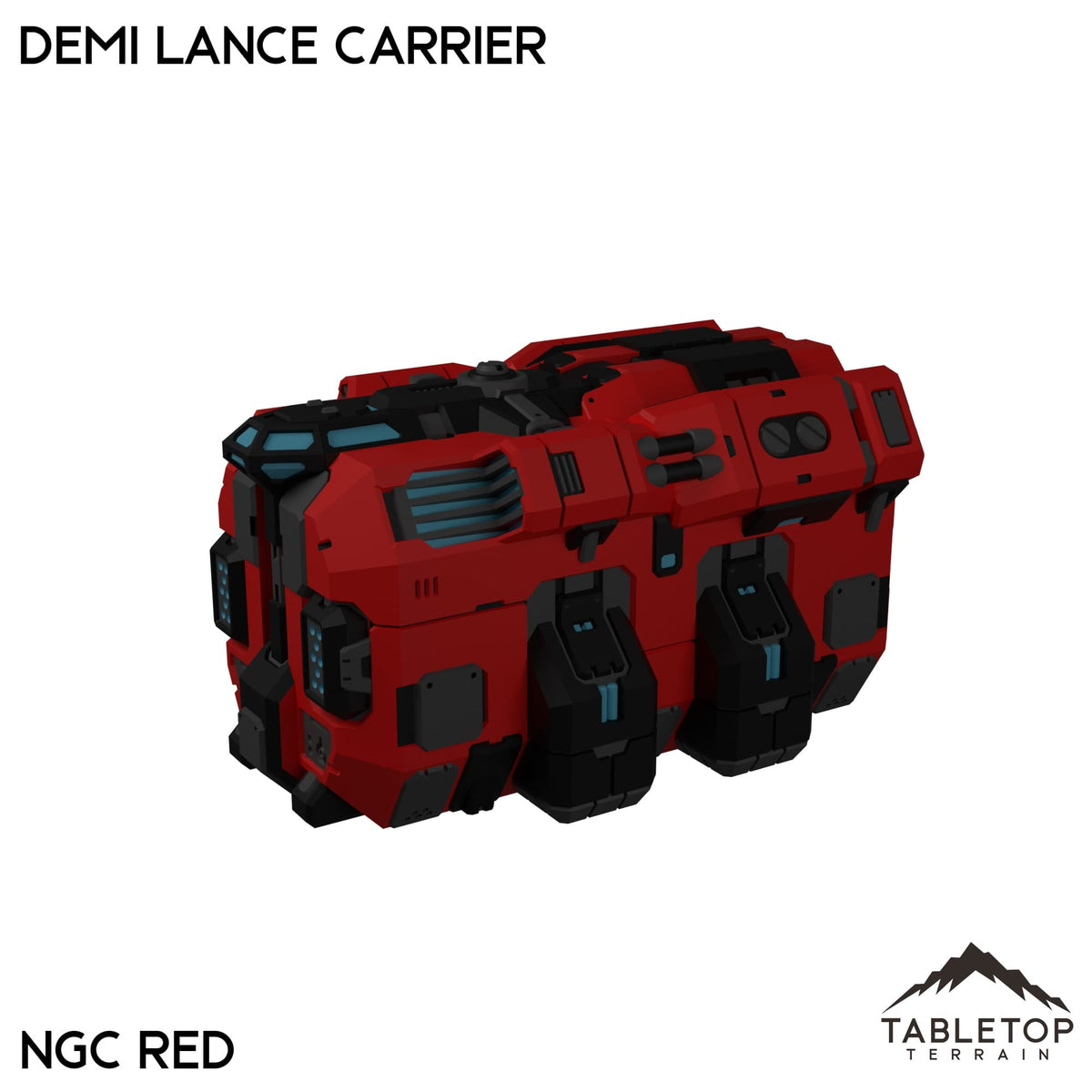 Tabletop Terrain Vehicle Demi Lance Carrier / NextGen Color- Red Lance Carriers