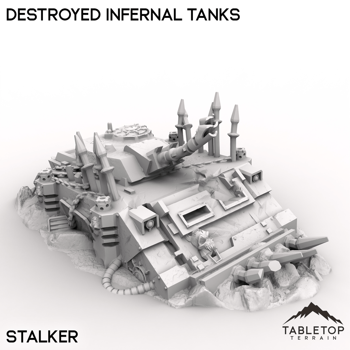 Tabletop Terrain Vehicle Destroyed Infernal Tanks